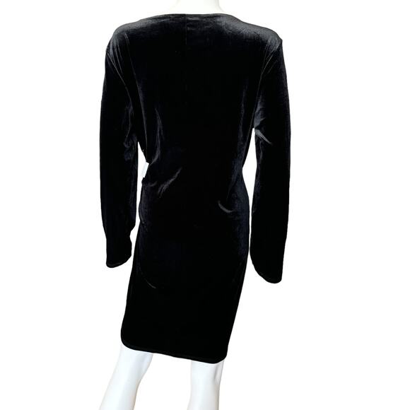 New ~ TASH + SOPHIE ~ Faux Wrap Velvet Mini Dress Size XL - Picture 4 of 6